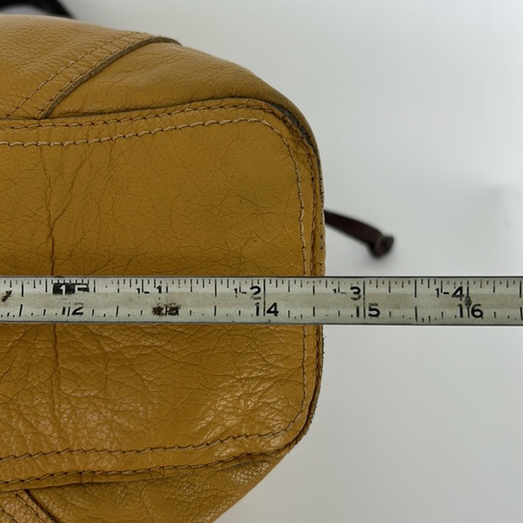 Lucky Brand Leather Drawstring Bucket Bag Hobo Purse - Picture 14 of 16